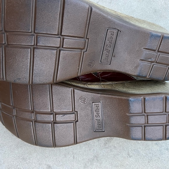 Josef Seibel sandals in dark tan color. Low heel. Size 40 - Picture 3 of 3